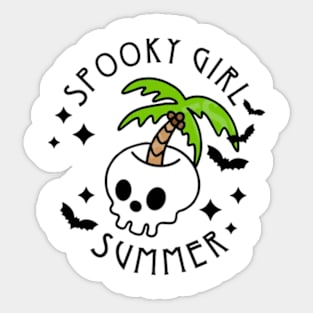 Spooky Girl Summer Sticker